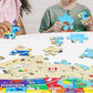 Round World Map Geography Puzzle Jigsaw for Kids