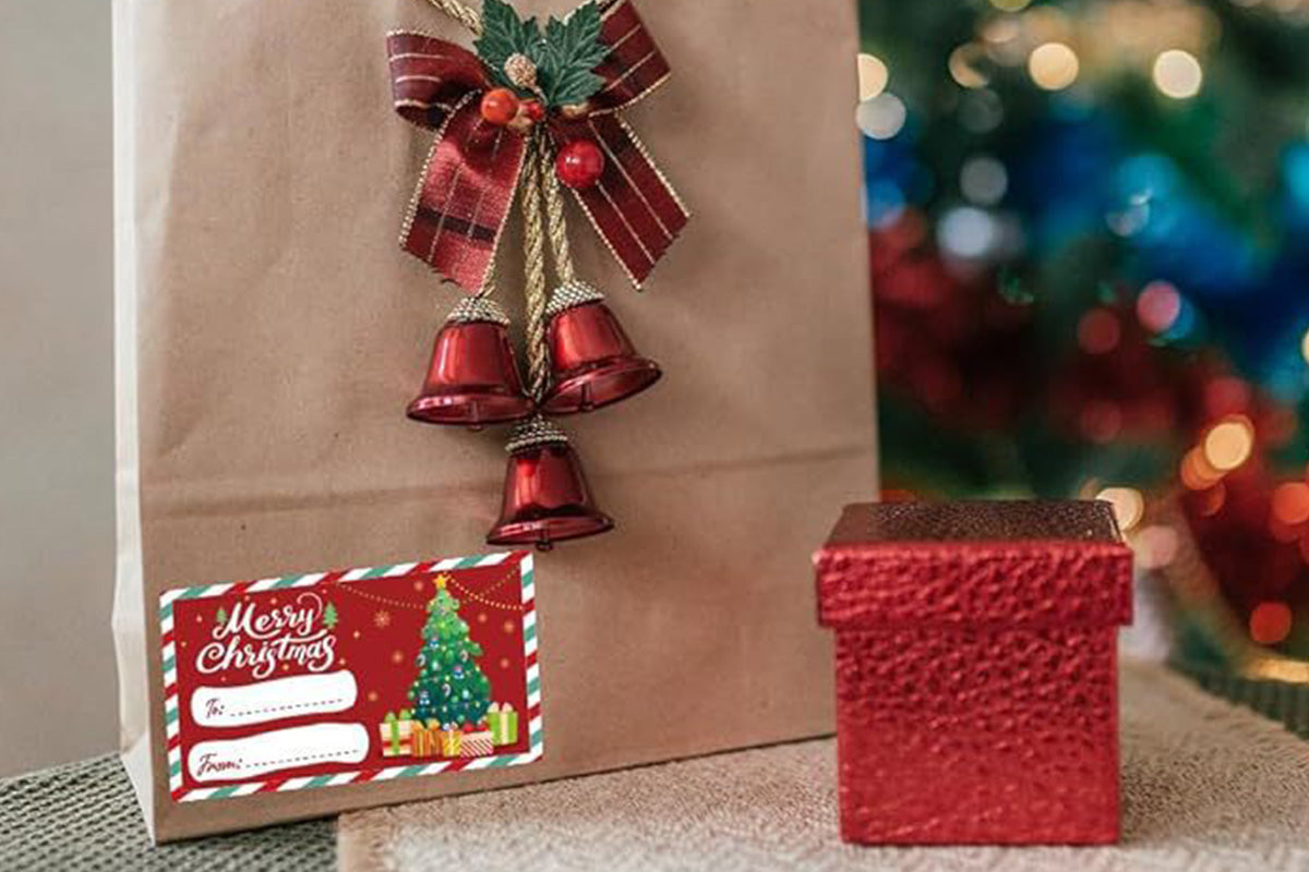 240PCS Christmas Gift Tags Cartoon Christmas Decorations For Wrapping Paper