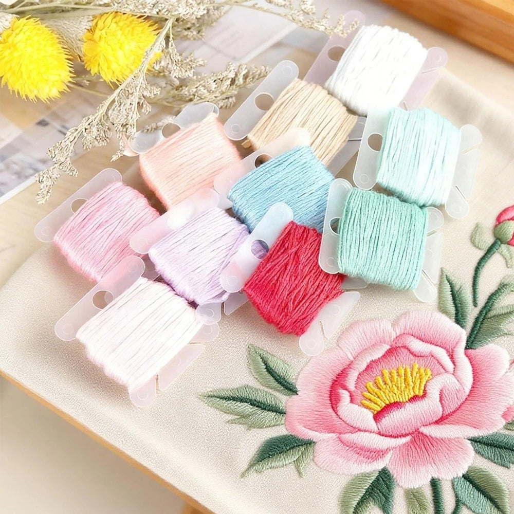 Embroidery Thread Organiser Set with 1 Winder 100 Bobbins Compact Thread Storage Box for Sewing Storage