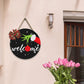 Christmas Door Plate Wooden Sign Christmas Welcome Listing Door Wall Decoration