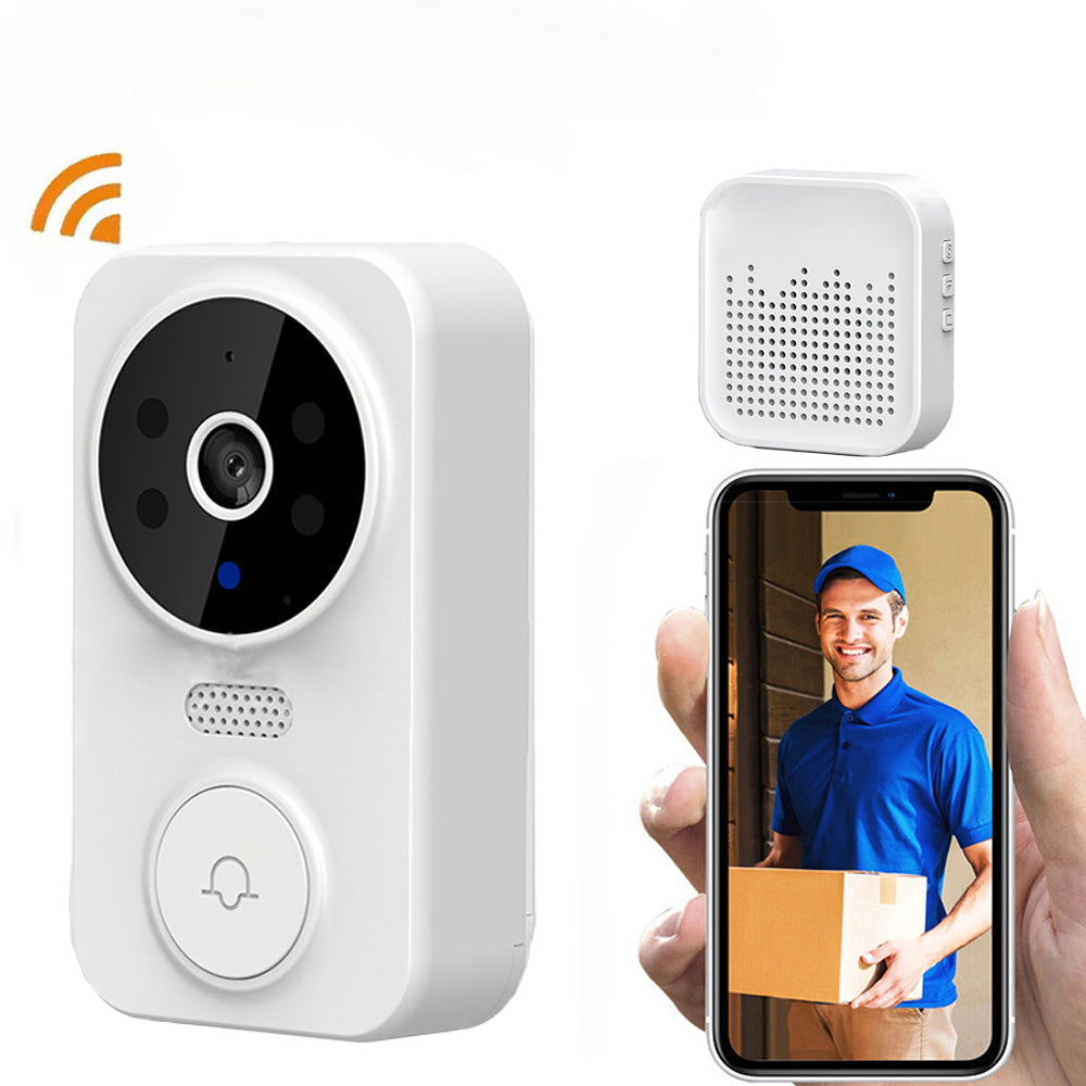 2Pcs Wireless Smart Video Doorbell Infrared Night 2 Way Voice Doorbell