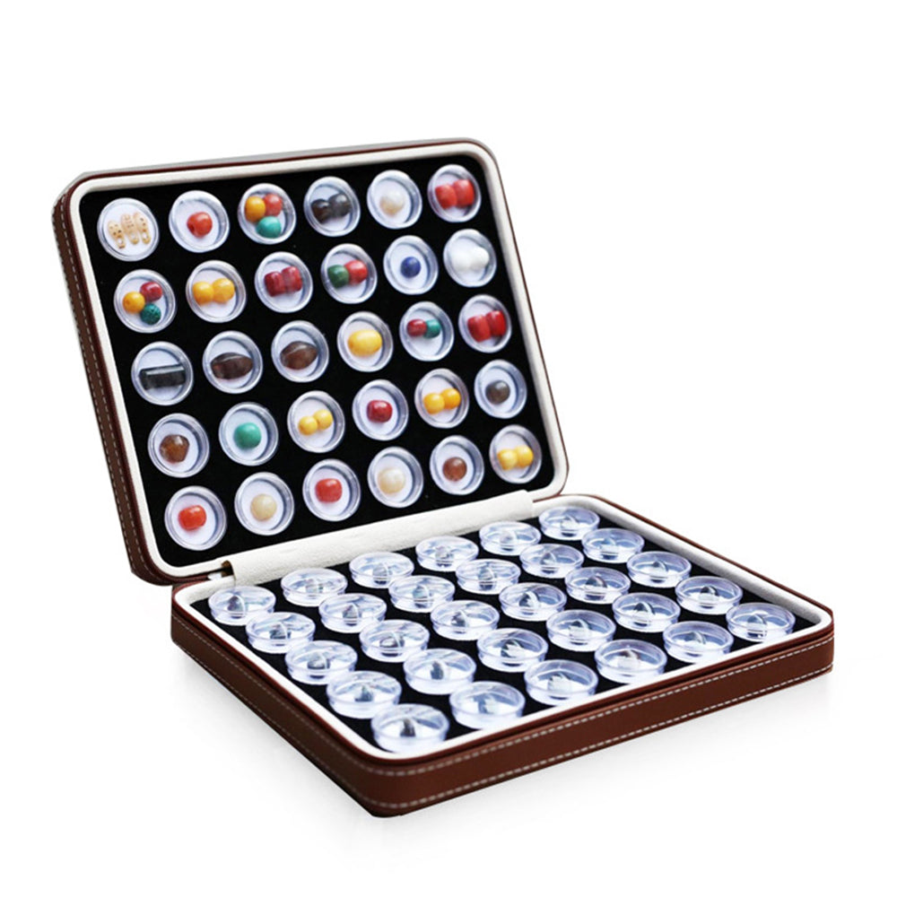 60 Compartment PU Rhinestone Gemstone Display and Storage Box