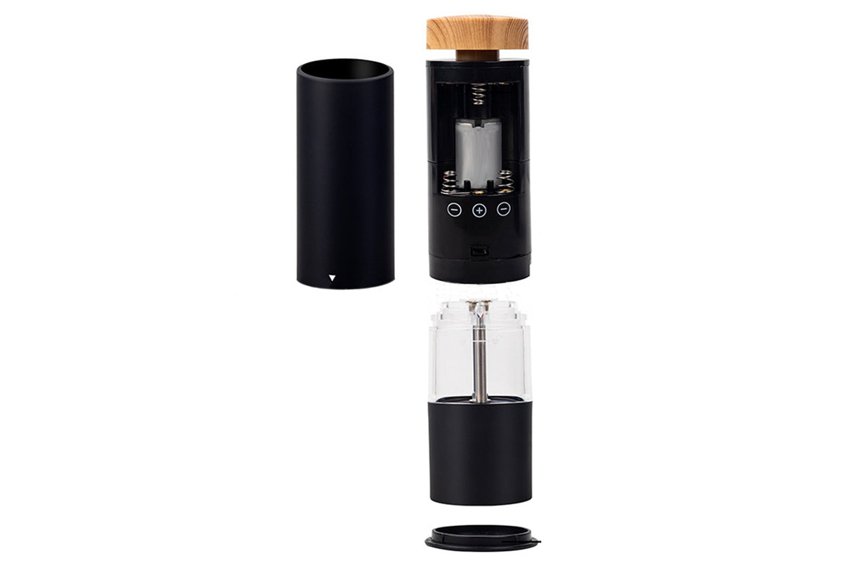 2PCS Electric Pepper Grinder LED Light Adjustable Coarseness