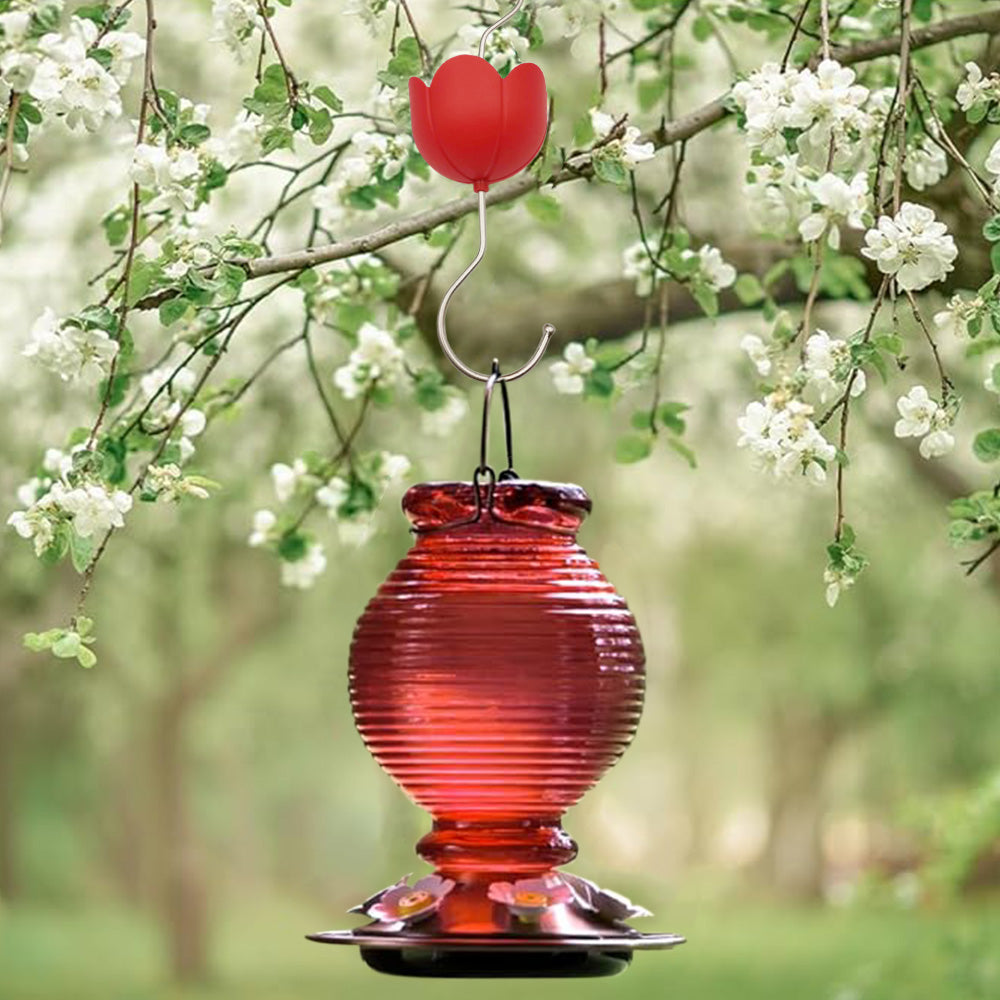 Flower Shape Ant Moat Hummingbird Feeder for Outdoor Yard Hanging Feeder