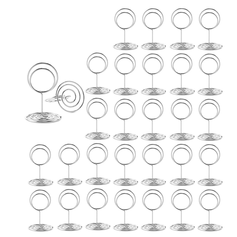 60Pcs Table Card Clip Stand for Party Wedding Decor- Silver and Gold