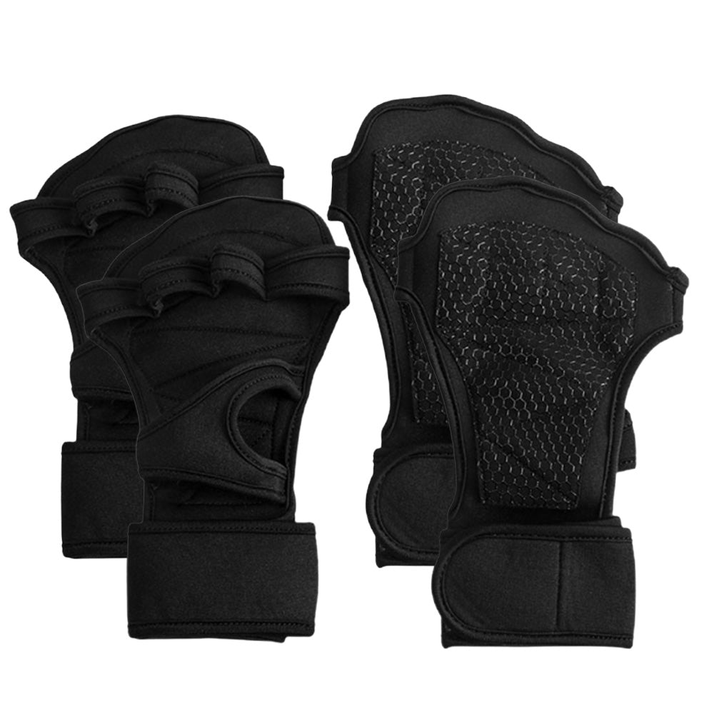 Pair of Fitness Gloves Weight Lifting Gym Workout Training Wrist Wrap Strap
