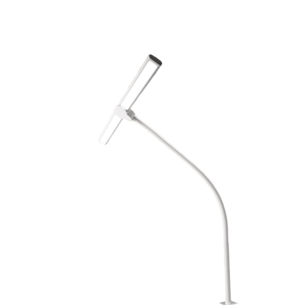 LED Clip Desk Lamp with Double Tube Gooseneck and Stepless Dimming