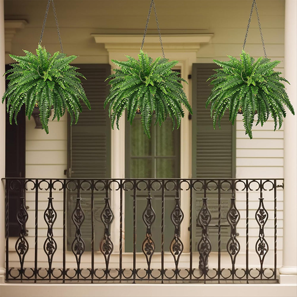 Ferns Artificial Bush Plants Artificial Boston Ferns With 38 Fronds For Outdoors Home Decor