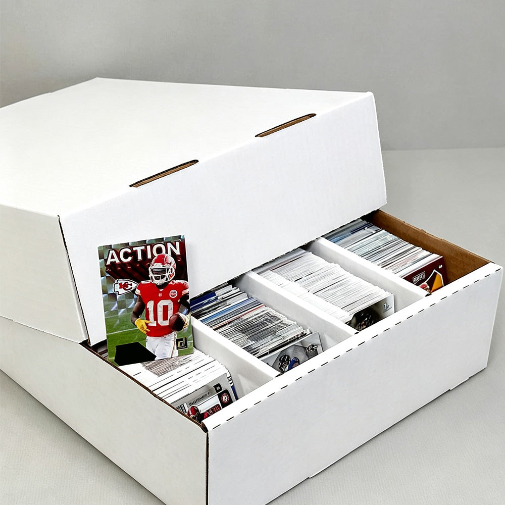 Extra Large Card Storage Box for Over 4000 Cards with Lid Compartments