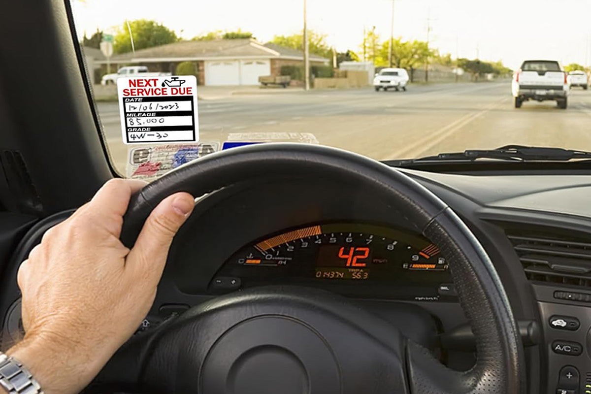 2" Oil Change Reminder Stickers 120 Stickers Static Car Maintenance Labels
