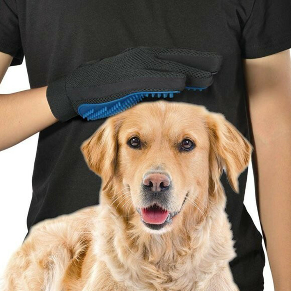 2X1 Pair Pet Grooming Gloves for Cats and Dogs Hair Removal and Massage