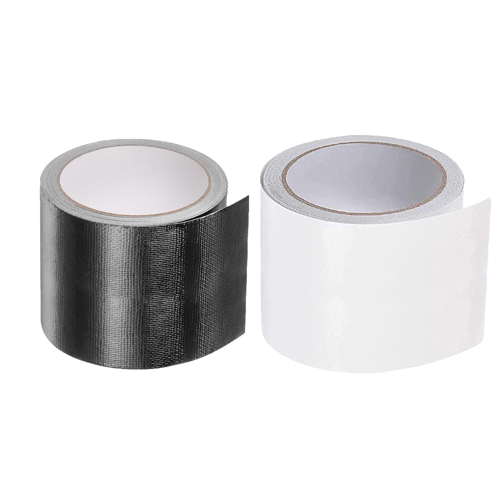 Glass Fiber High Adhesive Tarpaulin Repair Tape for Awning Tent-Black and White