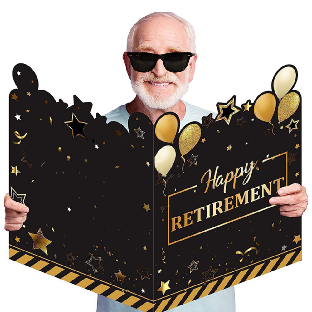 2Pcs Jumbo Guest Book Happy Retirement Card