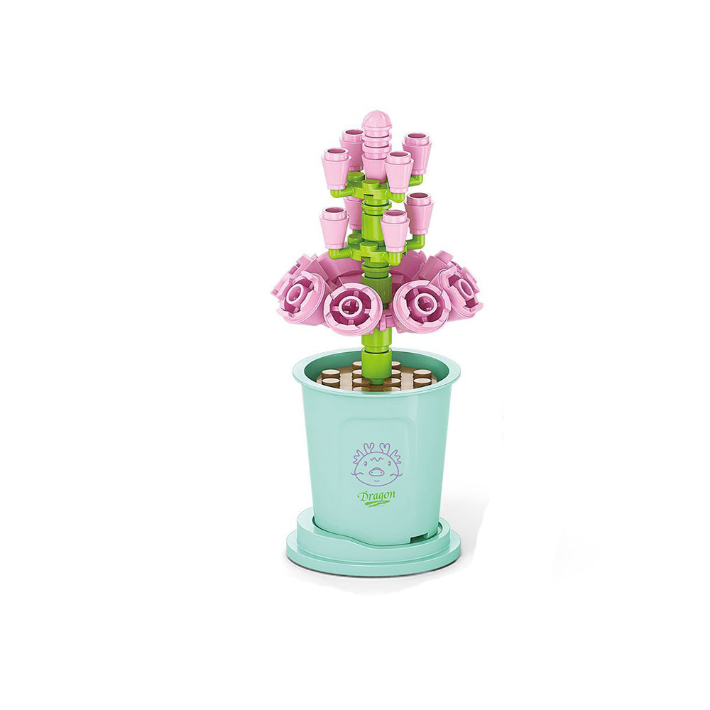 12Pcs Artificial Plants Decor Building Kits Toy for Kids and Adults