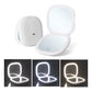 Lighted Travel Makeup Mirror with 1X/10X Magnifying Double Sided Dimmable