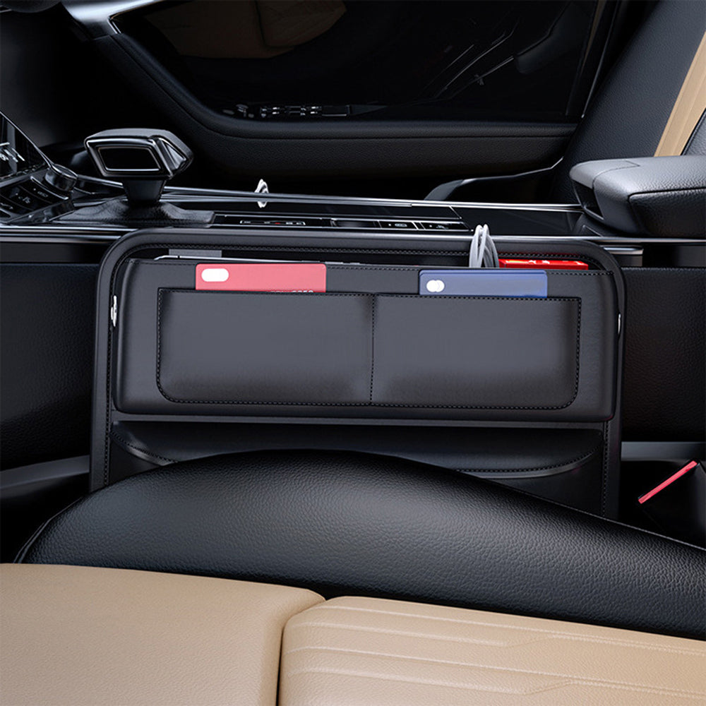 Car Seat Gap Filler Leather Phone Holder Side Organizer