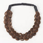 Plaited Headband Adjustable Stretch Hairpiece Hair Extension Headband For Women