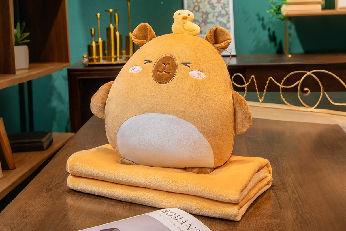 2-In-1 Cartoon Plushie Pillow Blanket