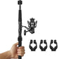 40 PCS Fishing Pole Rod Holder Clips Wall Mounted Rod Rack for Pool Cue