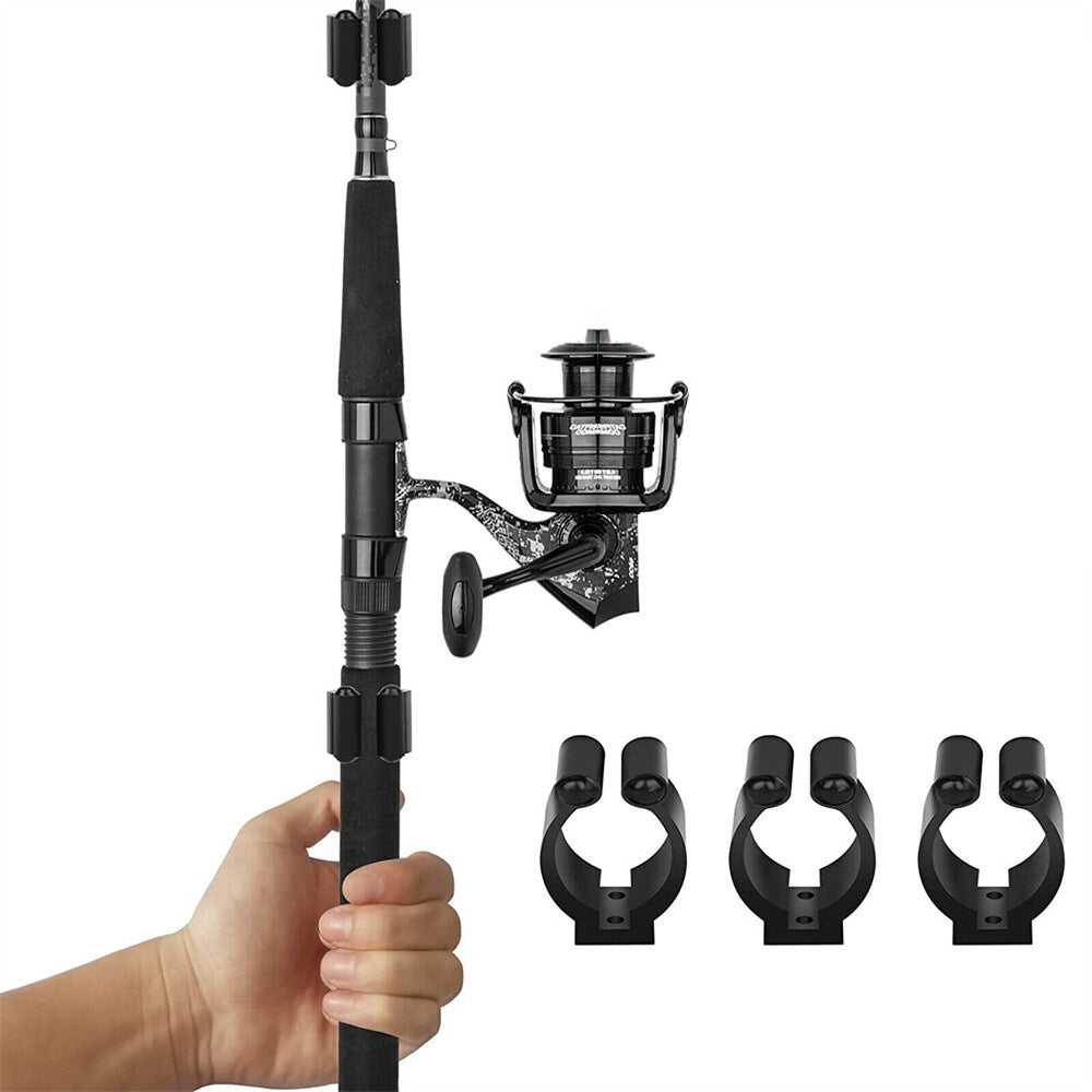 40 PCS Fishing Pole Rod Holder Clips Wall Mounted Rod Rack for Pool Cue