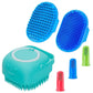 6PCS Dog Bath Brush Set Shampoo Brush Finger Toothbrush for Dogs Cats