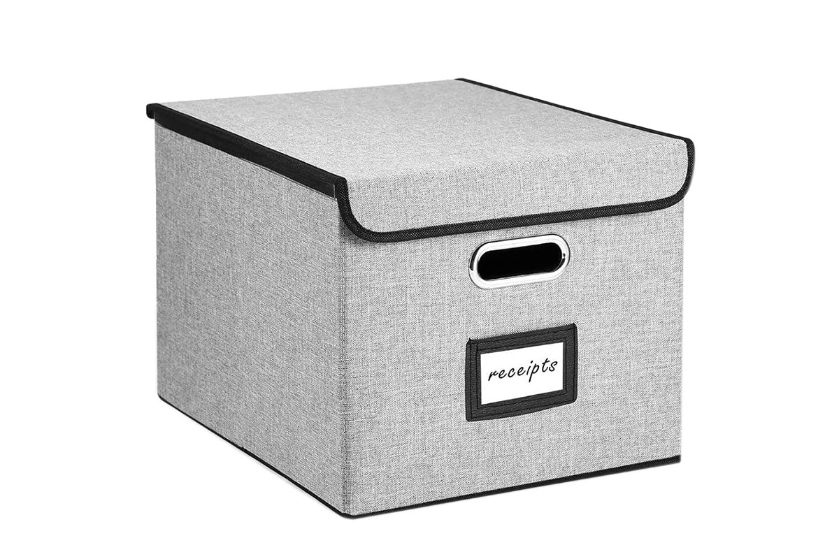 File Organizer Box With Lid Collapsible File Folder Organizer For Office Document