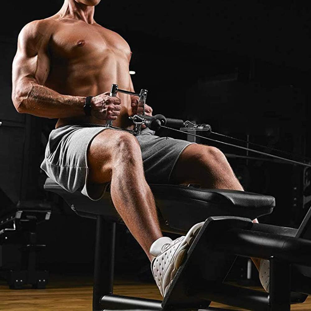 V-Grip Lat Pulldown Bar with Non-Slip Rubber Handle Cable Machine Attachment