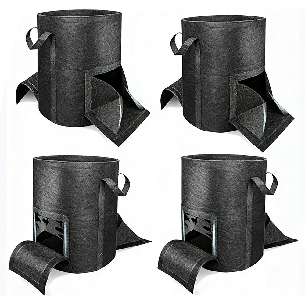 4X15 Gallon Potato Grow Bags Fabric Planter Pot with Handle