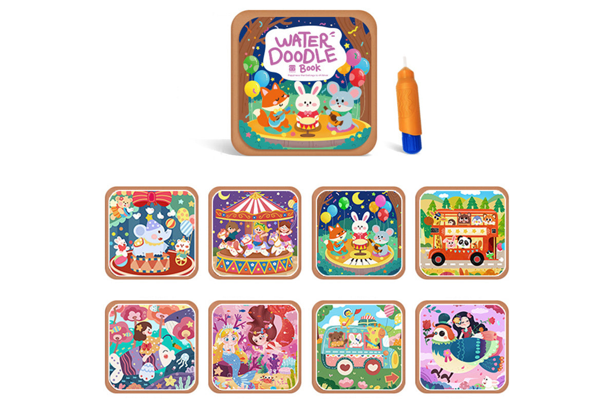 Reusable Water Coloring Book Water Doodle Book Toys Water Painting Book