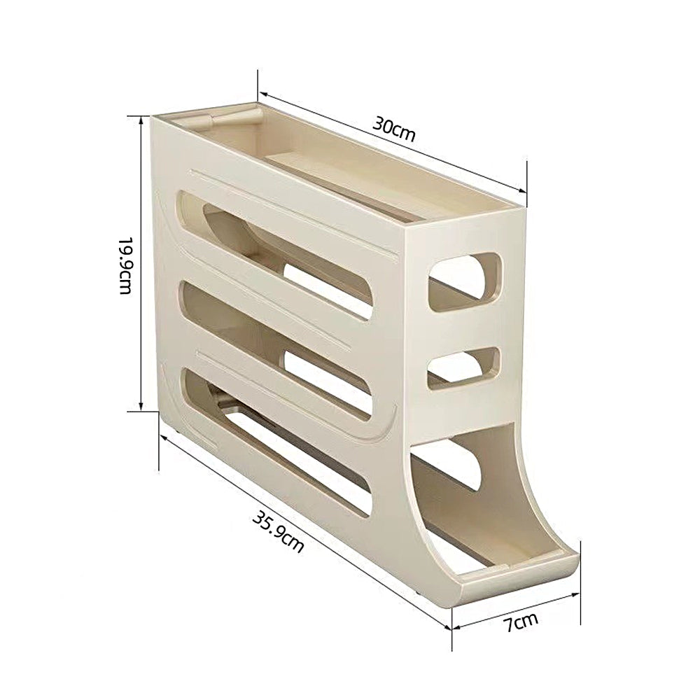 4-Tier Auto Rolling Egg Dispenser Rack