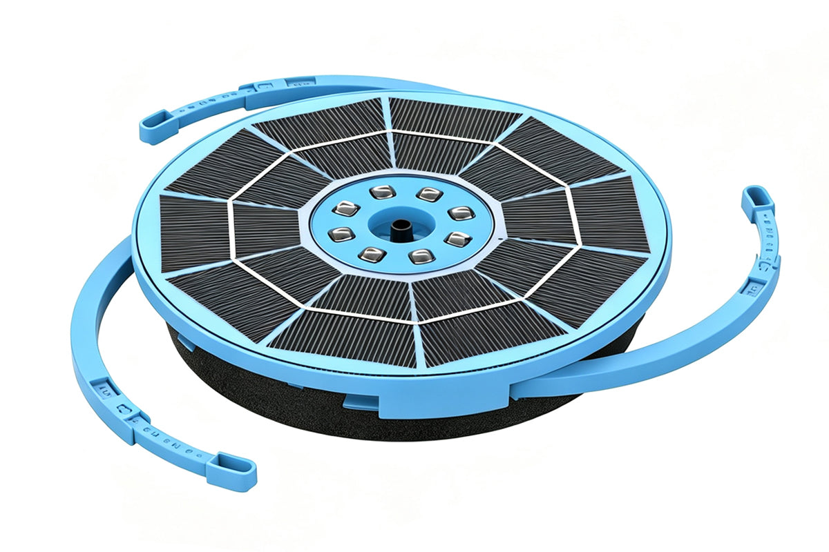 Solar Powered Floating Fountain with 12pcs Spray Heads RGB LED Bird Bath Water Fountain with 12pcs Spray Heads