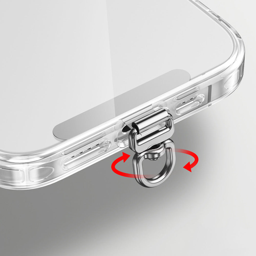 3 PCS Rotating Phone Tether Tab Stainless Steel Phone Strap Holder for most Phone Cases