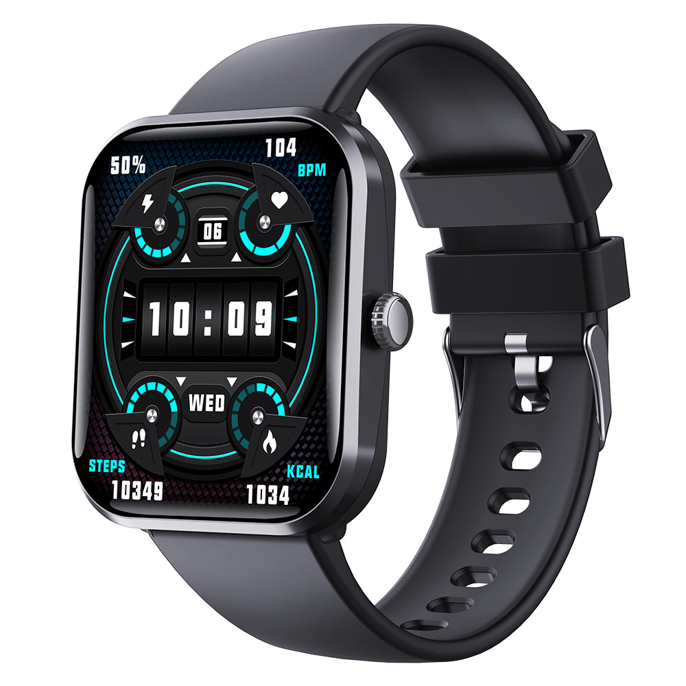 Water-Resistant Bluetooth Smart Watch for Android iOS with Silicone Watch Strap