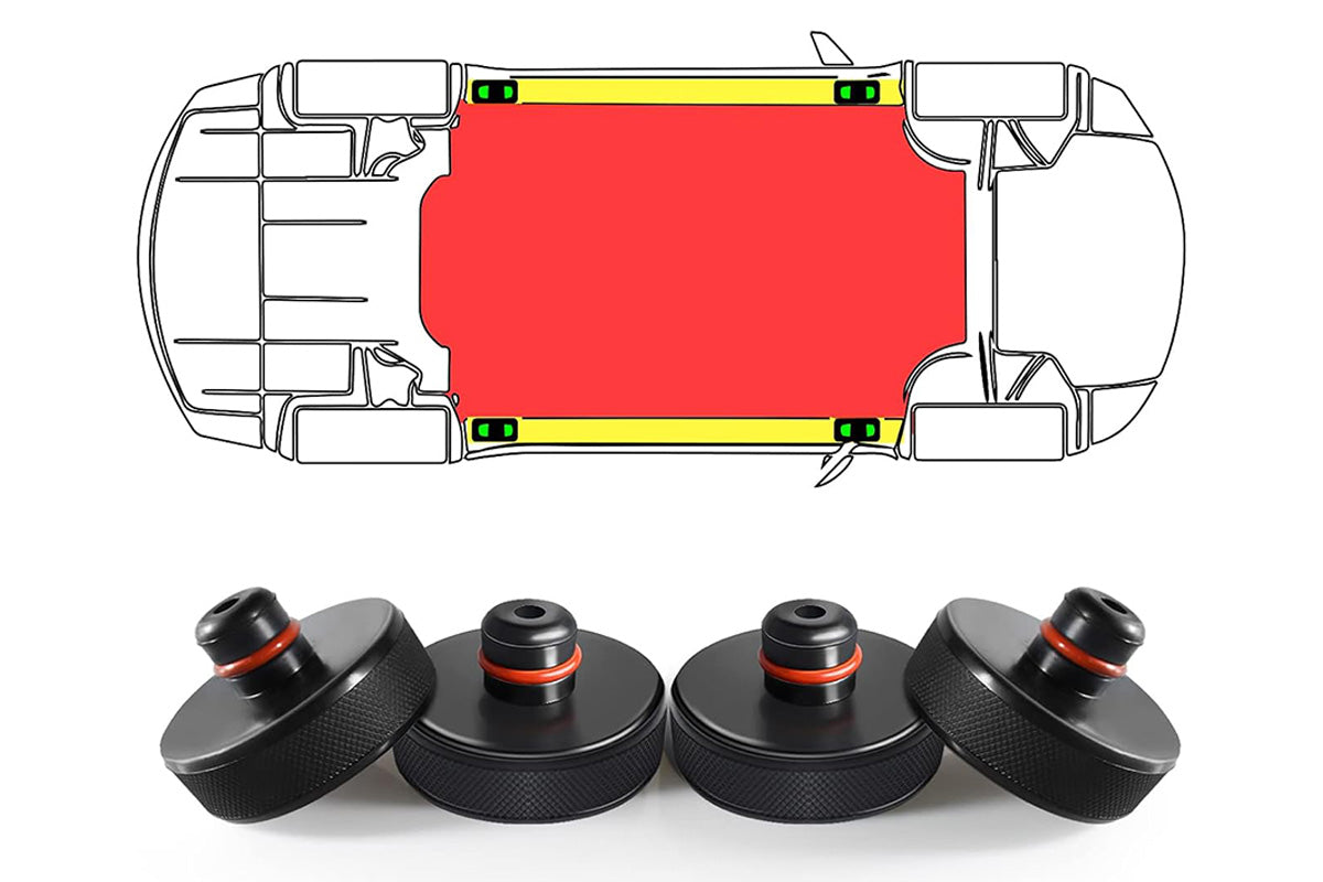 4-Pack Jack Pads TPE Rubber Lift Pad for Tesla Model 3 S X Y with Storage Bag