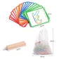 142Pcs Wooden Pattern Blocks Set with Sticks and Rings Brain Teaser Toys
