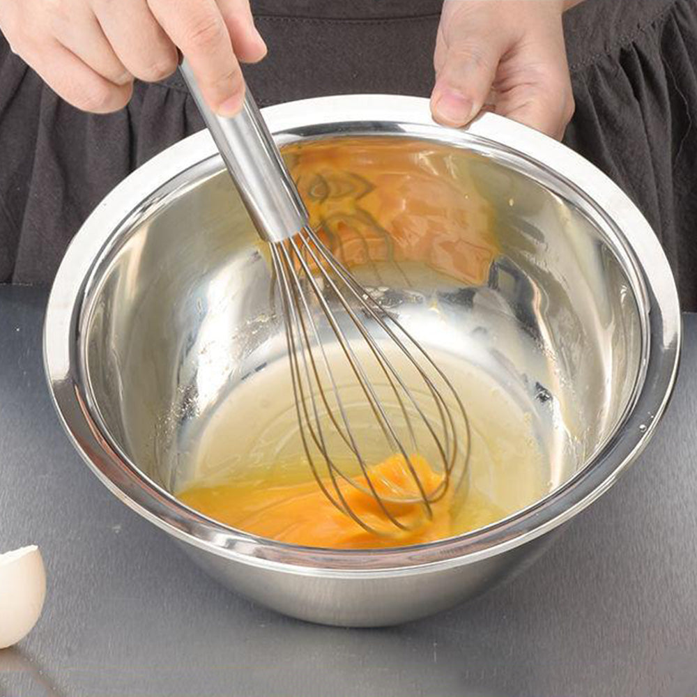 5 Piece 410 Stainless Steel Colander and Mixing Bowl Set 22 to 30cm