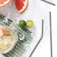 17Pcs Reusable Stainless Steel Straws Set with Cleaning Brushes and Pouch