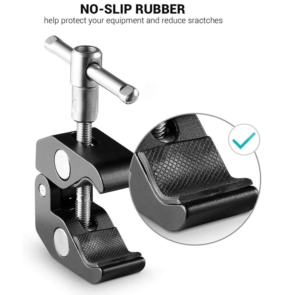 SmallRig11 Inches Adjustable Articulating Magic Arm with Super Clamp and 1/4" Thread Holes for LCD Monitor LED Lights and Cameras
