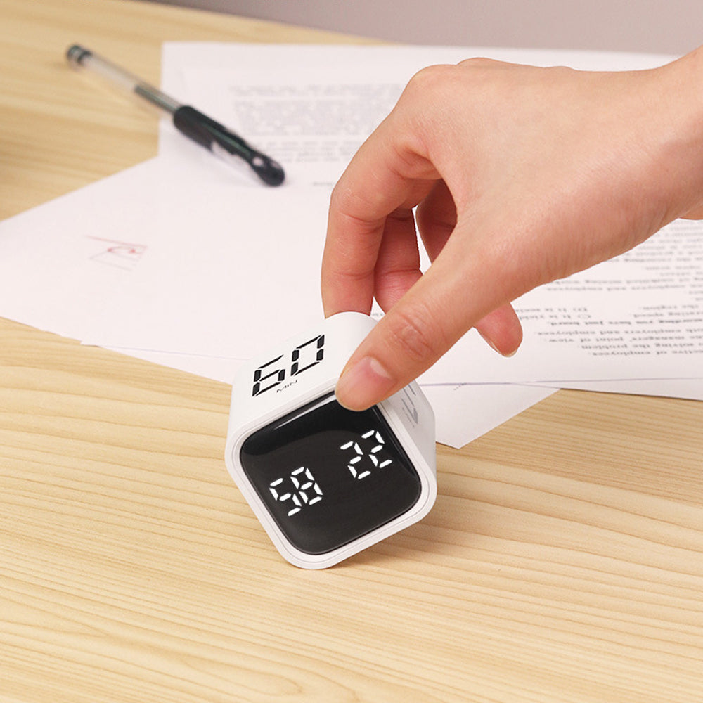 2Pcs Time Management and Countdown Settings with Gravity Sensor Flip Cube Timer