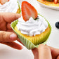 24-Pack Silicone Cupcake Baking Cups Mixed Colors & 3 Shapes