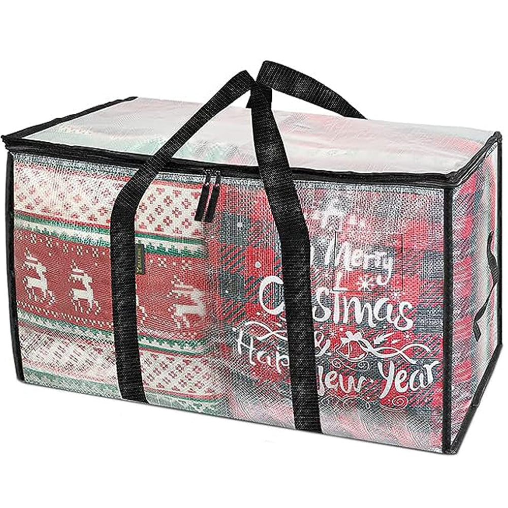 8Pcs 69x35x38CM Oversized Moving Bag with Reinforced Handles Transparent Heavy-Duty Storage Tote
