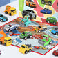 22PCS Christmas Advent Calendar Pull Back Car Toy Blind Box Set with Map for Birthday Gift