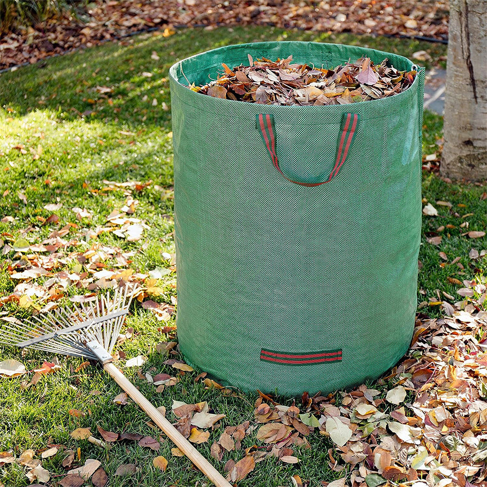 Heavy Duty Outdoor Leaf Collection Bag Foldable Garden Yard Waste Tarp
