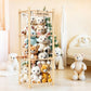 Stuffed Animal Storage Organizer Wooden Zoo Toy Holder for Playrooms Bedrooms