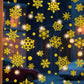 Christmas Window Clings Snowflakes Static Stickers Gold Silver for Holiday Decorations