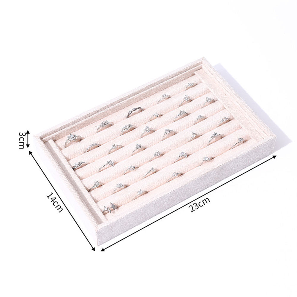 Jewellery Ring Display Organiser Case Tray Holder Earring Storage Box