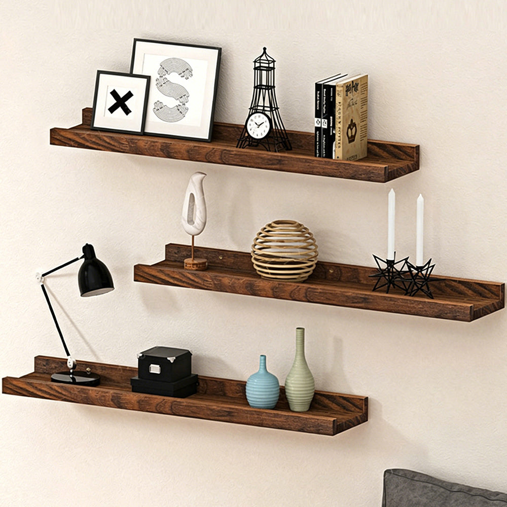 Wooden Wall Mounted Vinyl Record CD Storage and Display Shelf