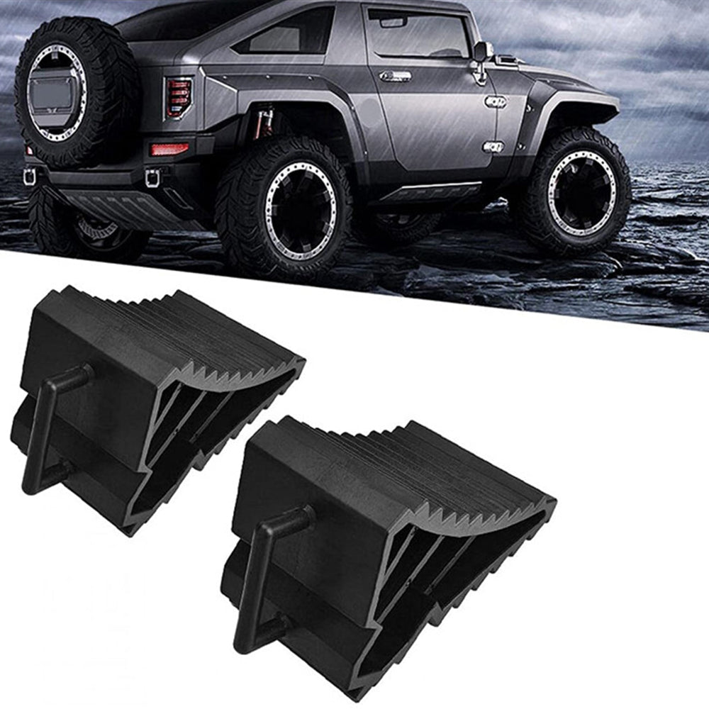 2 PCS Rubber Wheel Chocks Anti Slip Parking Wheel Chocks for Cars SUV Trucks
