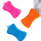 3PCS Home Kitchen TPE Scrubber Sponge Brush Dish Pot Pan Washing Cleaning Sponges