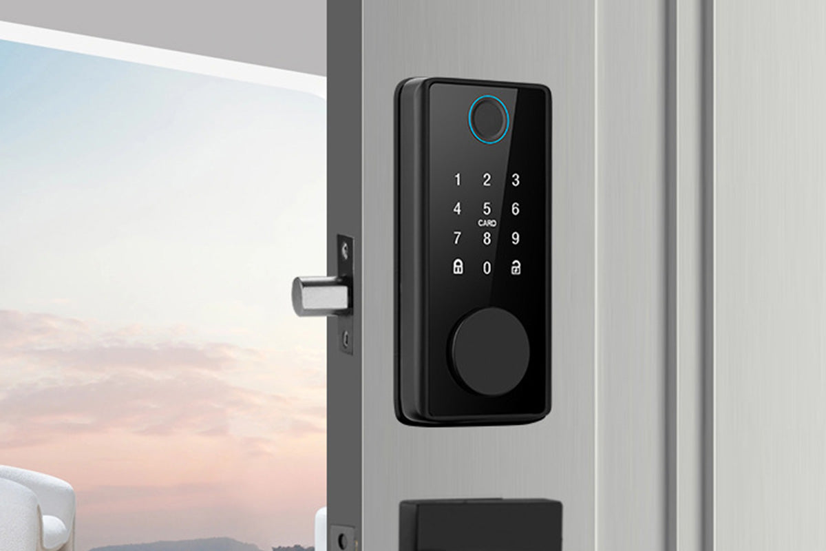 Keyless Smart Door Lock Fingerprint Password Card App Control Auto Lock